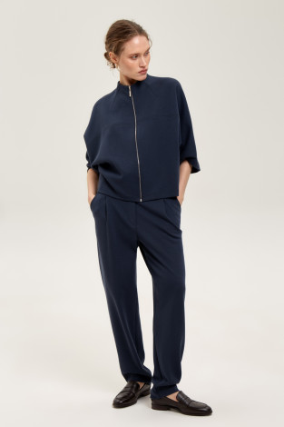 Брюки женские для мам, артикул: ЕВТ 4133, цвет: синий