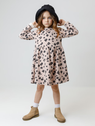 Платье для девочки, артикул: КР 5952, цвет: бежевый