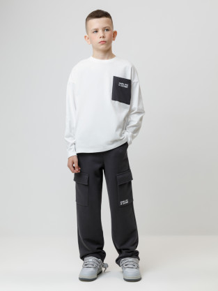 Брюки для мальчика, артикул: КР 400859, цвет: темно-серый