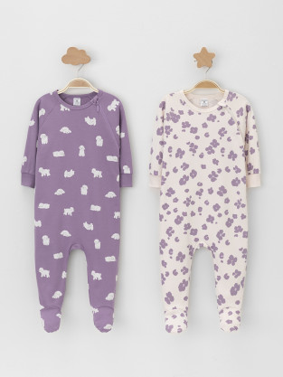 Комбинезон для новорожденных, артикул: К 6444-2уп, цвет: фиолетовый