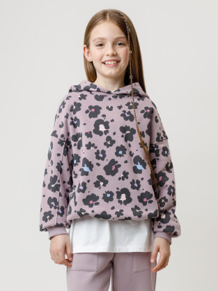 Худи для девочки, артикул: КР 302869, цвет: фиолетовый
