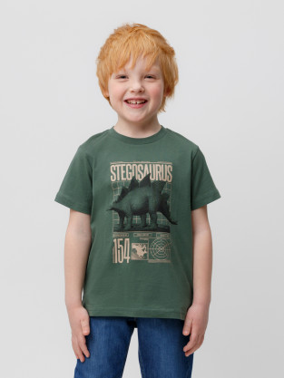 Футболка для мальчика, артикул: КР 301857, цвет: зеленый