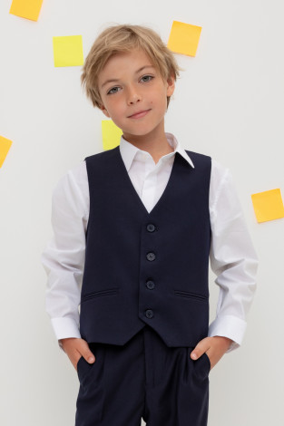 Жилет для мальчика, артикул: ТК 32001, цвет: синий