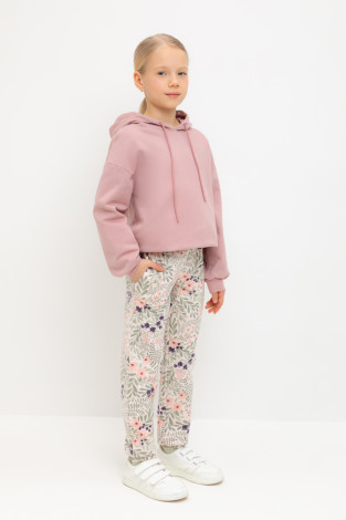 Брюки для девочки, артикул: КР 400536-1, цвет: светло-розовый