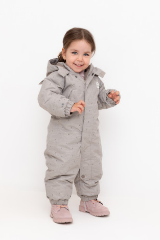 Комбинезоны утепленные для девочки, артикул: ВК 60115/н/2 ГР, цвет: светло-бежевый