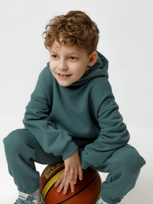 Худи для мальчика, артикул: КР 302803, цвет: зеленый