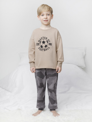 Пижама для мальчика, артикул: К 1567, цвет: бежевый