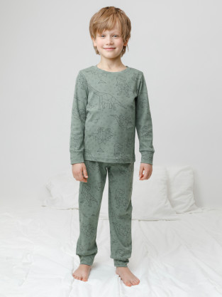 Пижама для мальчика, артикул: К 1552, цвет: зеленый