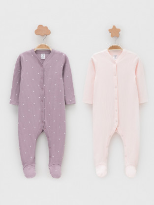 Комбинезон для новорожденных, артикул: К 6523-2уп, цвет: светло-розовый