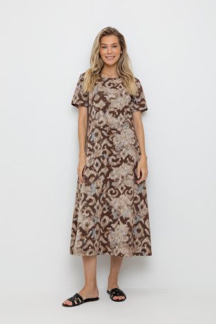 Платья женские для мам, артикул: ЕВТ 5051, цвет: кофейный