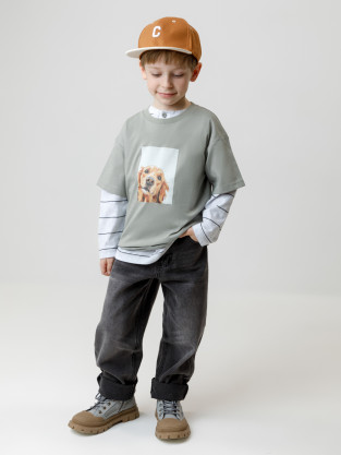 Футболка для мальчика, артикул: КР 302915, цвет: хаки