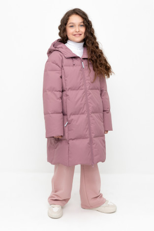 Пальто для девочки, артикул: ВК 34068/4 УЗГ, цвет: фиолетовый