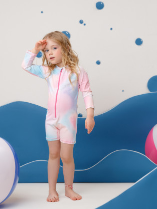 Купальник для девочки, артикул: ТК 16017/2н ФВ, цвет: мульти