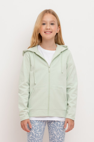 Жакет для девочки, артикул: К 301988, цвет: зеленый