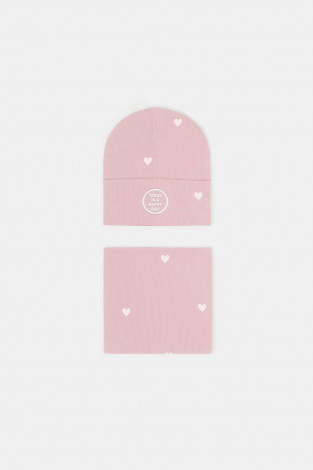 Шапка для девочки, артикул: К 8171, цвет: розовый