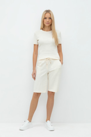 Шорты женские для мам, артикул: ЕВТ 4038/24, цвет: светло-бежевый