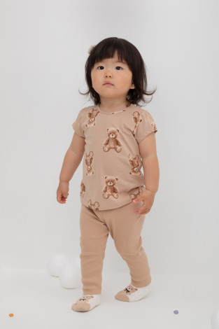 Бриджи для девочки, артикул: КР 400597, цвет: бежевый