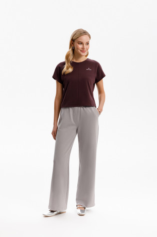 Футболки женские для мам, артикул: ЕВТ 3285, цвет: бордовый