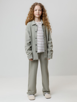 Брюки для девочки, артикул: КР 400843, цвет: зеленый