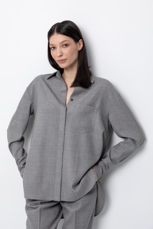 Блузы, рубашки женские для мам, артикул: ЕТ 30005, цвет: серый