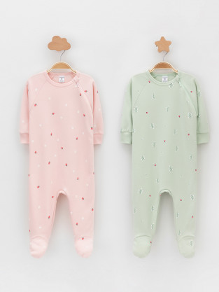 Комбинезон для новорожденных, артикул: К 6444-2уп, цвет: зеленый