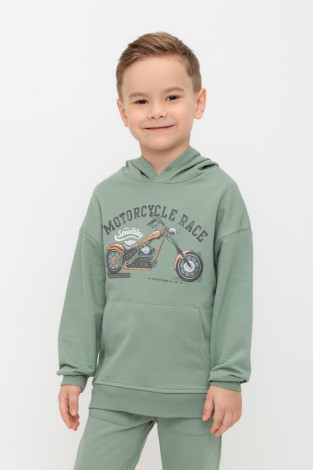 Толстовки для мальчика, артикул: К 302480, цвет: зеленый