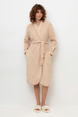 Халаты женские для мам, артикул: Е 50001/24, цвет: светло-бежевый