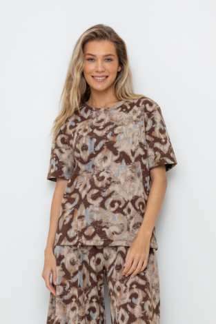 Футболки женские для мам, артикул: ЕВТ 3231, цвет: кофейный