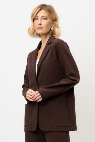 Жакеты, куртки женские для мам, артикул: ЕВТ 3241, цвет: коричневый