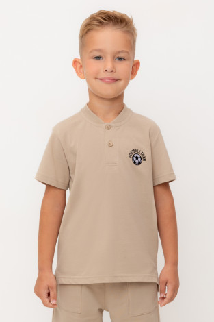 Футболка для мальчика, артикул: КР 302405-1, цвет: бежевый