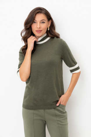 Джемперы женские для мам, артикул: ЕВ 30045/24ш, цвет: зеленый