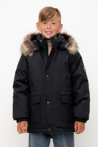 Пальто, плащи для мальчика, артикул: ВК 36096/4 УЗГ (122-158), цвет: темно-серый