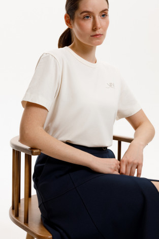 Футболки женские для мам, артикул: ЕВТ 3316, цвет: бежевый