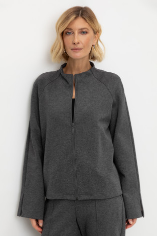 Жакеты, куртки женские для мам, артикул: ЕВТ 3251, цвет: темно-серый