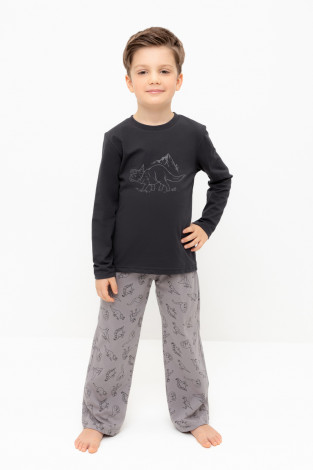 Пижама для мальчика, артикул: К 1600, цвет: темно-серый