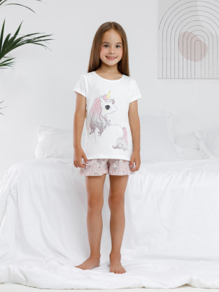 Пижама для девочки, артикул: К 1648, цвет: розовый