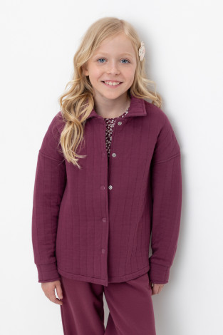 Рубашка для девочки, артикул: КР 302577, цвет: бордовый