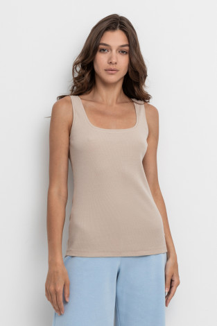 Майки женские для мам, артикул: ЕВТ 3224, цвет: бежевый