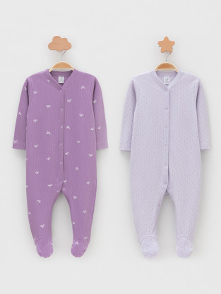 Комбинезон для новорожденных, артикул: К 6523-2уп, цвет: фиолетовый
