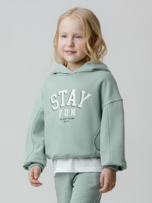 Худи для девочки, артикул: КР 302815, цвет: голубой