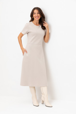 Платья женские для мам, артикул: ЕВТ 5064, цвет: бежевый