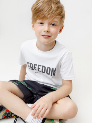 Футболка для мальчика, артикул: КР 303006, цвет: белый