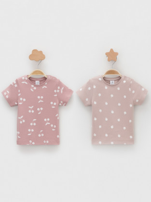 Футболка для новорожденных, артикул: К 301156-2уп, цвет: розовый