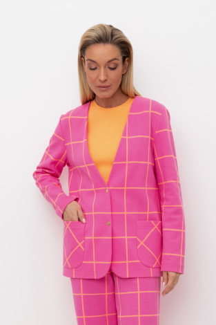 Жакеты, куртки женские для мам, артикул: ЕВТ 3223, цвет: ярко-розовый