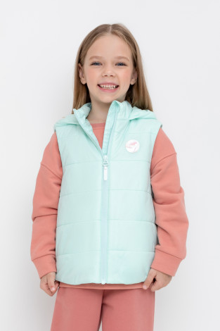 Жилет для девочки, артикул: ВК 35015/3 ГР, цвет: минт