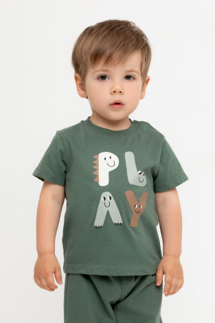 Футболка для мальчика, артикул: КР 302536, цвет: зеленый