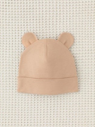 Шапочка ясельная для новорожденных, артикул: К 8093, цвет: бежевый