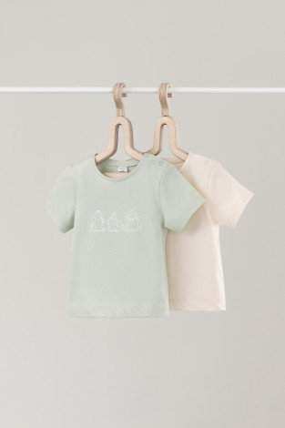 Футболка для новорожденных, артикул: К 302759-2уп, цвет: зеленый