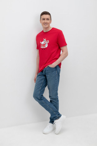 Футболки мужские для мам, артикул: Е 3076, цвет: красный