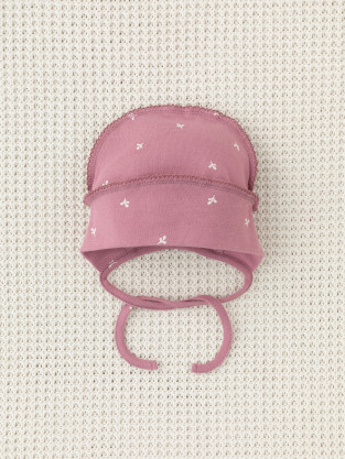 Шапочка ясельная для новорожденных, артикул: К 8176, цвет: розовый
